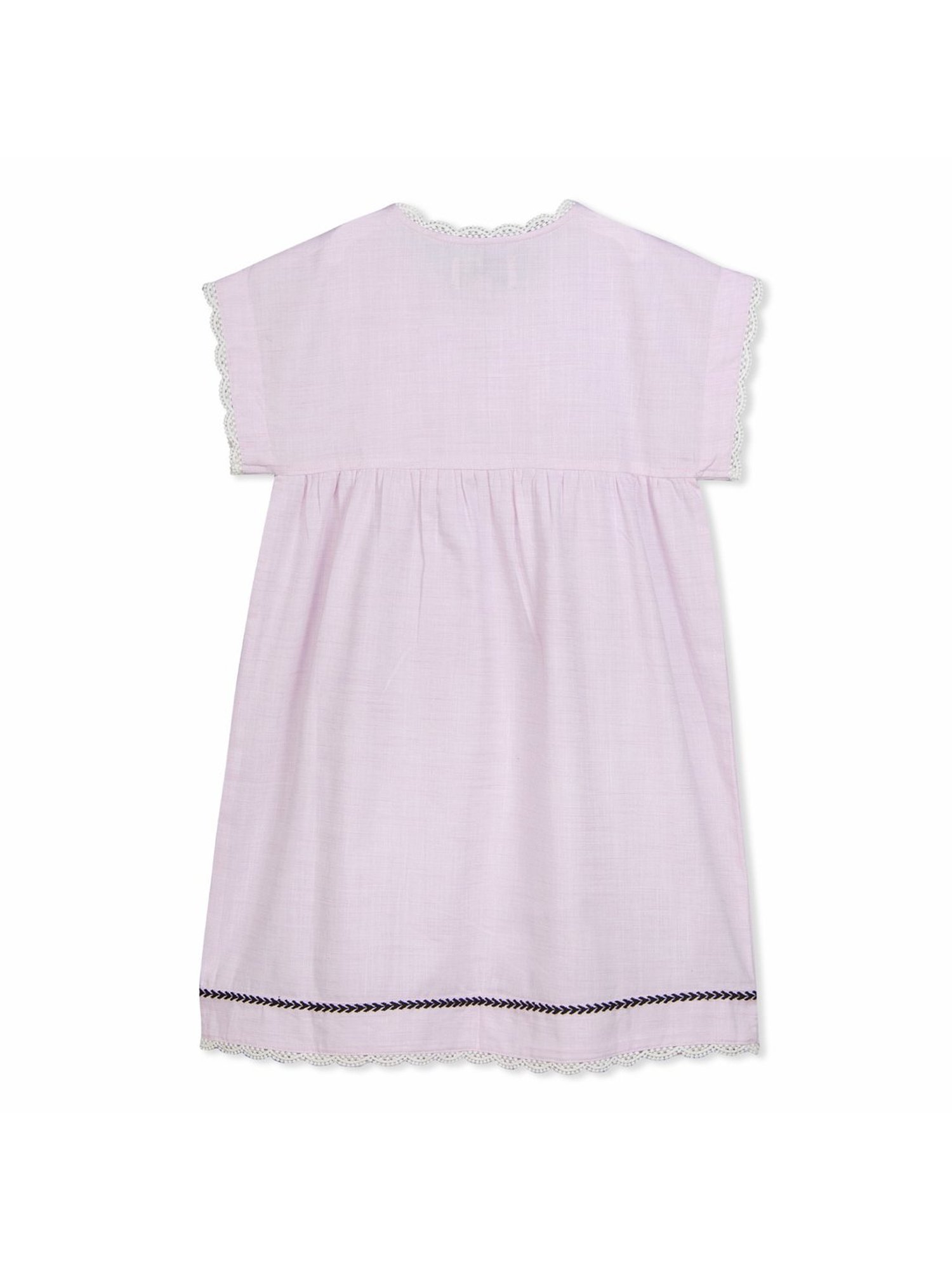 Cherry Crumble By Nitt Hyman Kids Pink Embroidered Dress