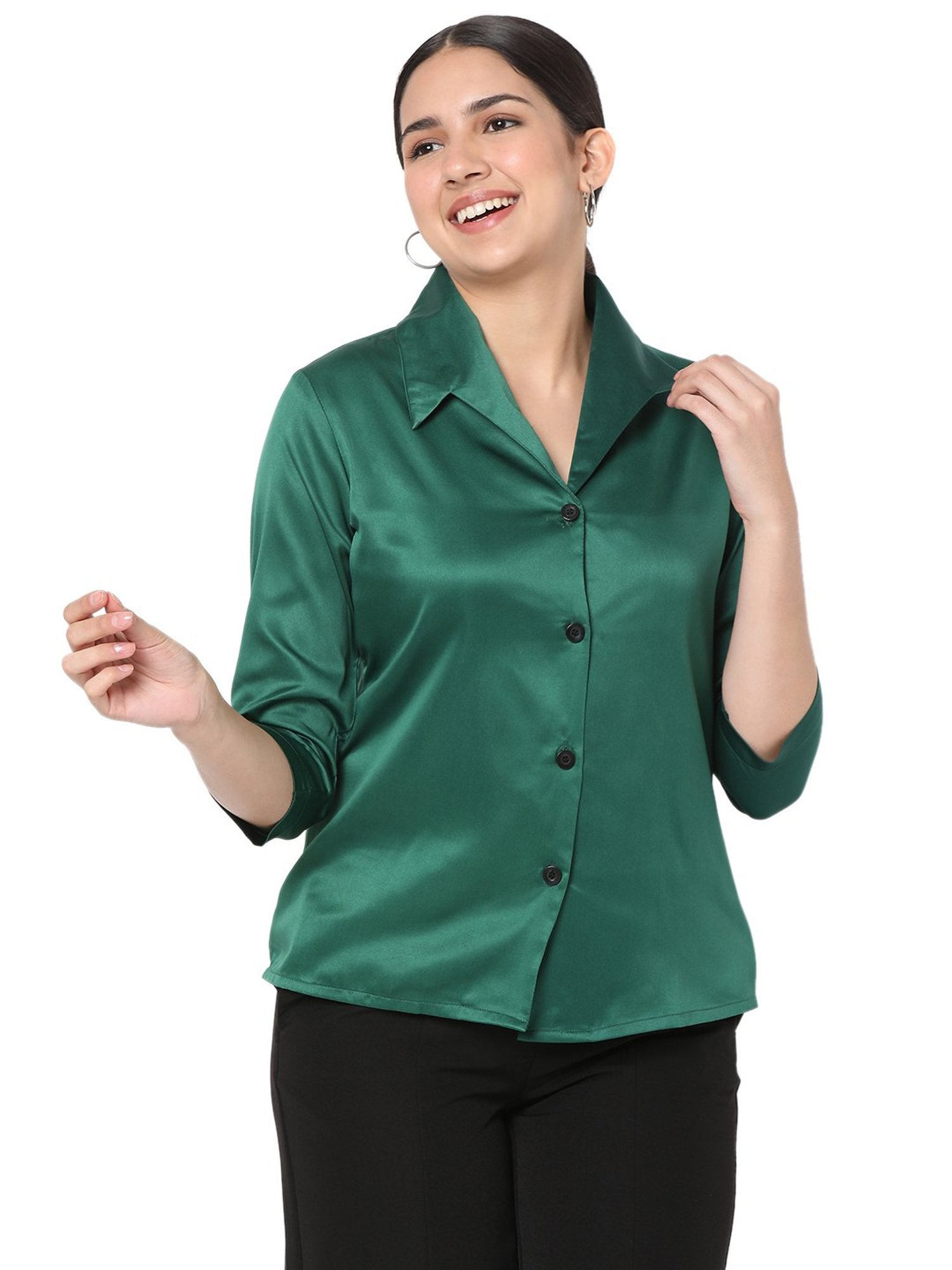 Smarty Pants Green Regular Fit Shirt