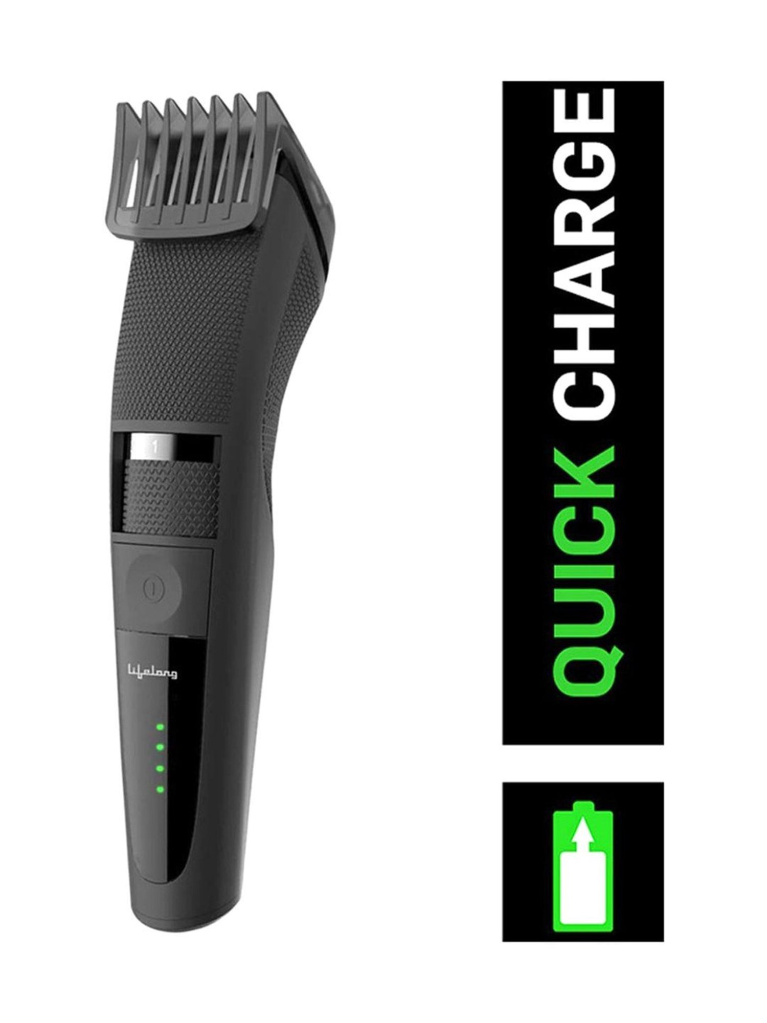 Lifelong LLPCM07 Corded & Cordless Rechargeable Beard Trimmer (Black)