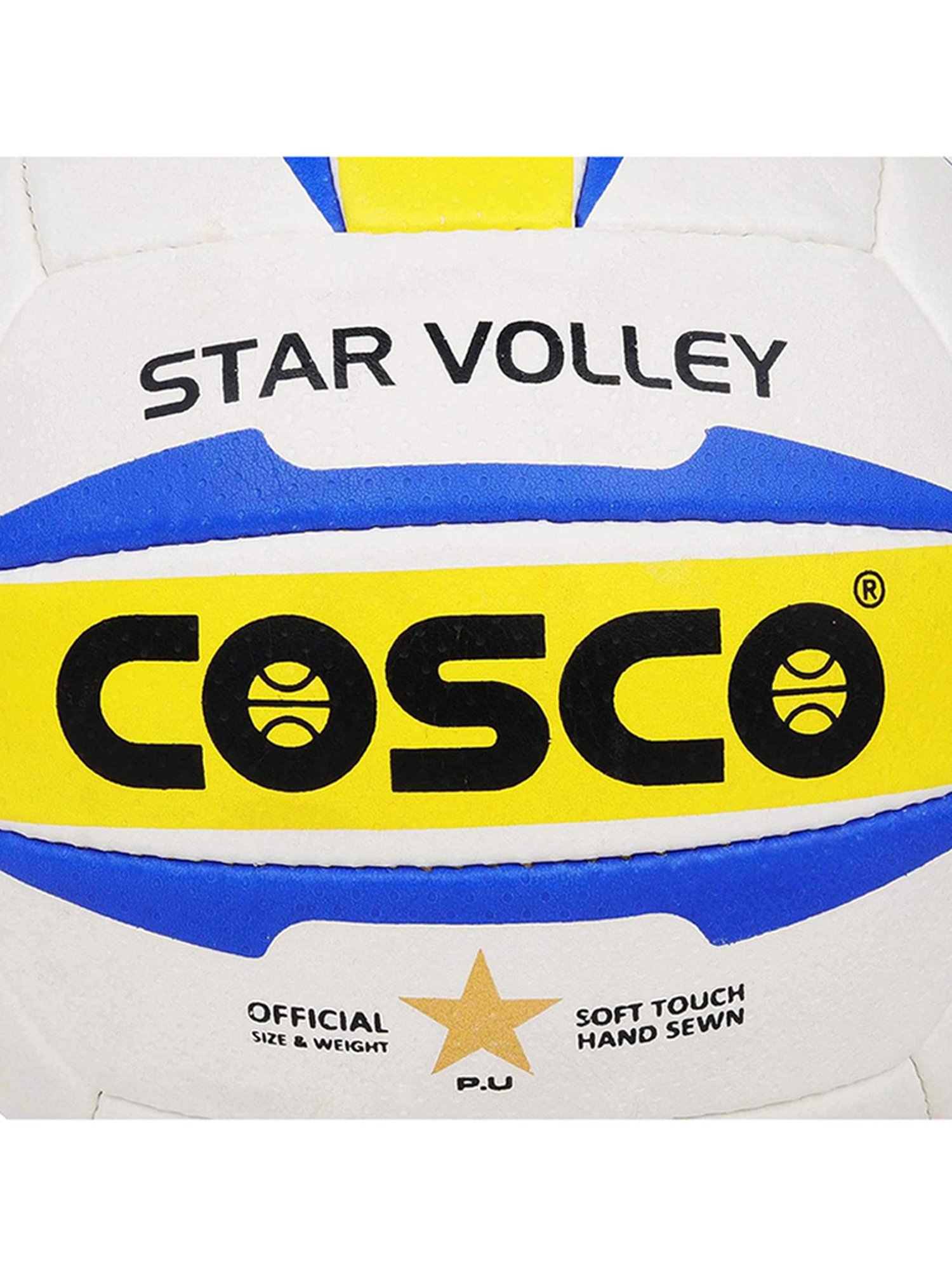 Cosco Leather Star Volleyball (Multicolor) Size - 4