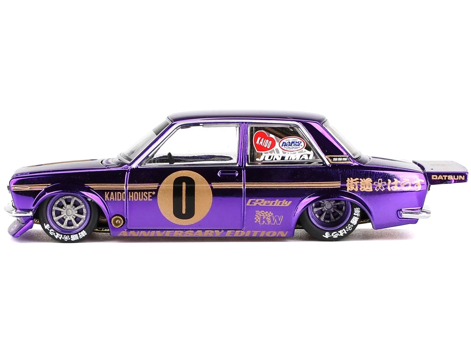 Datsun 510 Pro Street #0 "Anniversary Edition" Purple Metallic (Designed by Jun Imai) "Kaido House" Special 1/64 Diecast Model Car by Mini GT
