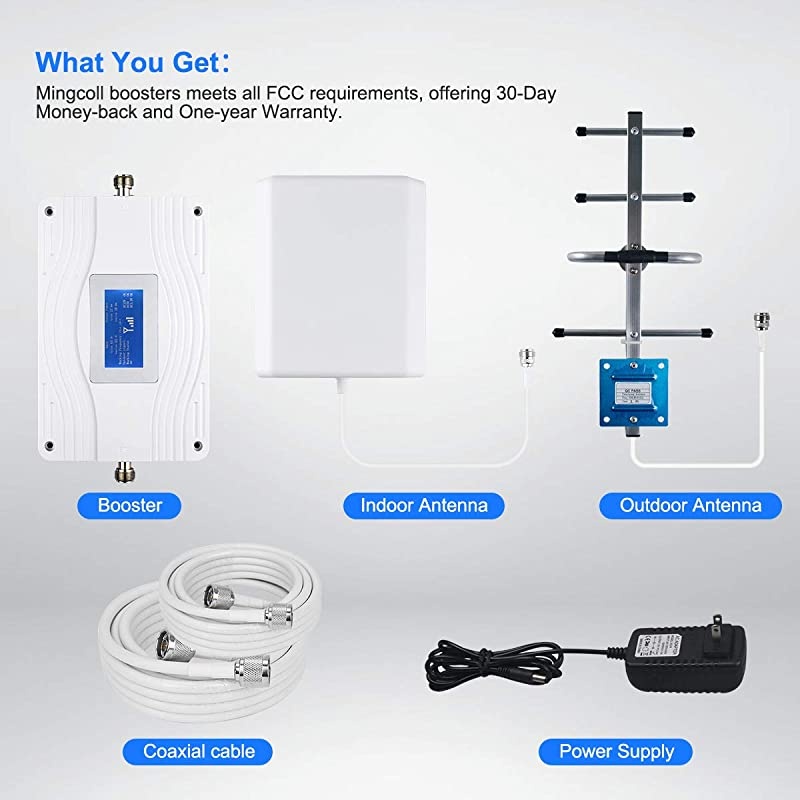 Cell Phone Signal Booster Kit|Up to 5,000 Sq Ft|Boost 4G LTE 700Mhz Band 13 Data Signal for Home and Office|No More Dropped Calls|FCC Approved
