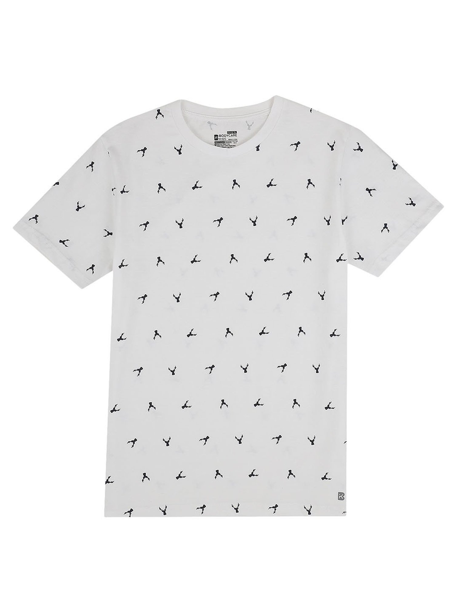 Bodycare Boys White Printed T-Shirt