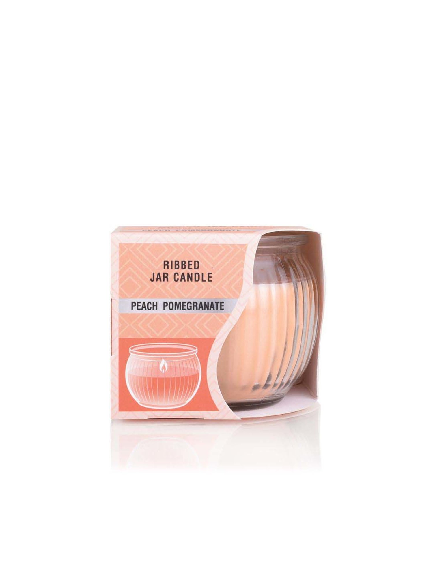 IRIS Peach Home Fragrances Peach Pomogranate Ribbed Jar Candle - Set of 3