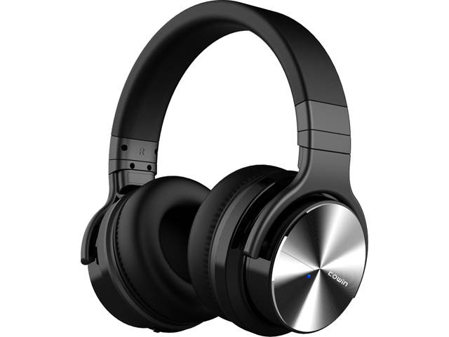 COWIN E7 Pro Active Noise Cancelling Wireless Bluetooth Headphones with Microphone; Hi-Fi Deep Bass, Over Ear, 30H Playtime, for Travel, Work, TV, Computer, Phone - Black