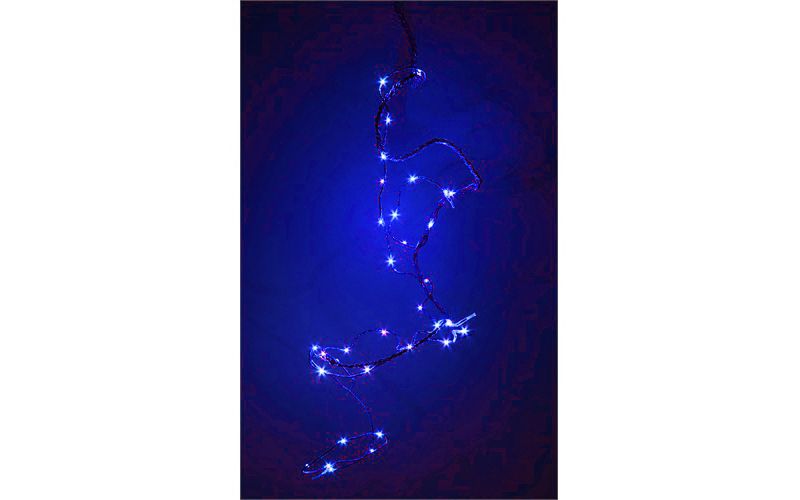 J. Hofert Co 36ct LED Angel Tear Drop Branch Christmas String Lights Black Wire - Blue
