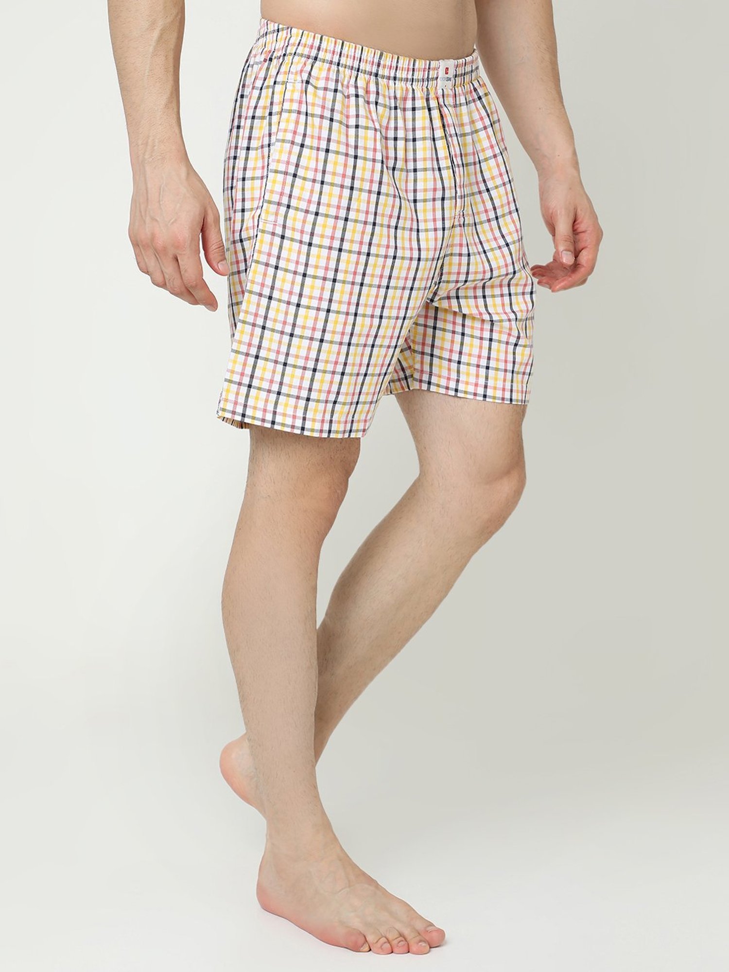 UnderJeans by Spykar Multicolor Check Cotton Boxers