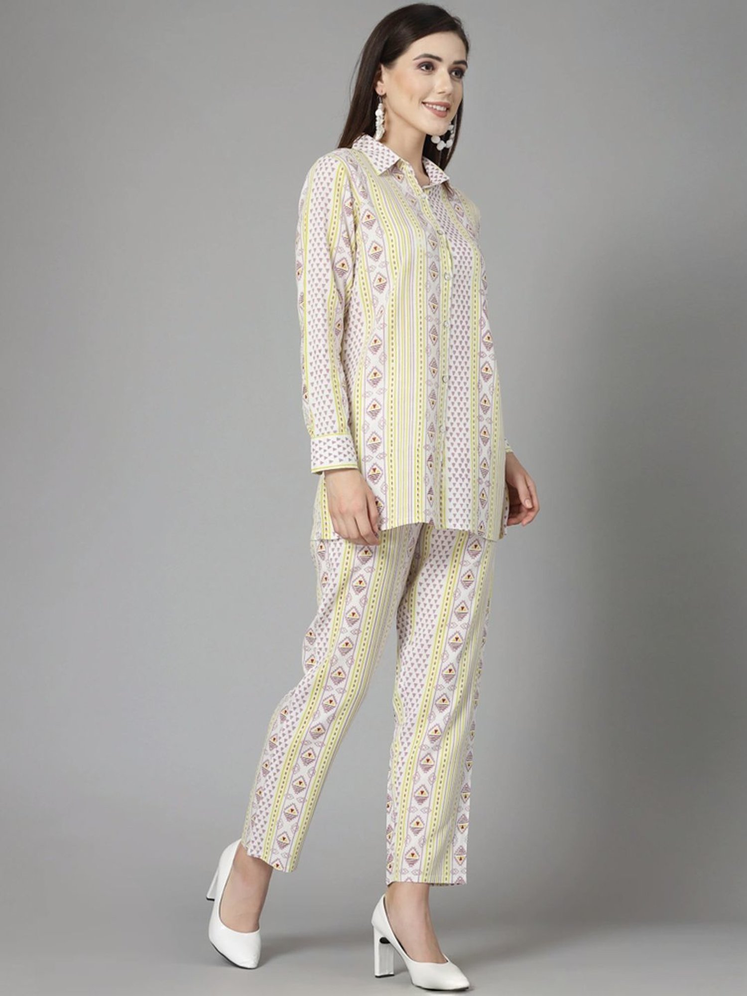 Stylum Multicolor Printed Top & Pants Set