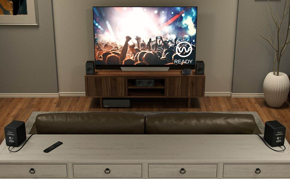 Monaco 5.1 Plus Axiim LINK Immersive Wireless Home Audio system for LG 2019-2020 OLED and NanoCell TVs & Xbox One. Tuned by THX, WiSA, 24-Bit High Resolution Audio System with 270W Total Power