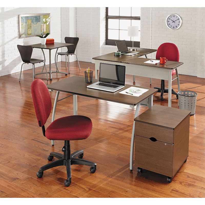 Linea Italia Trento Line L-Shaped Desk 59-1/8w x 59-1/8d x 29-1/2h Mocha/Gray TR737MOC