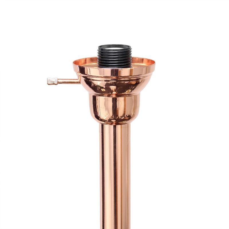 3 Light Floor Lamp with Scalloped Glass Shade Rose Gold - Elegant Designs