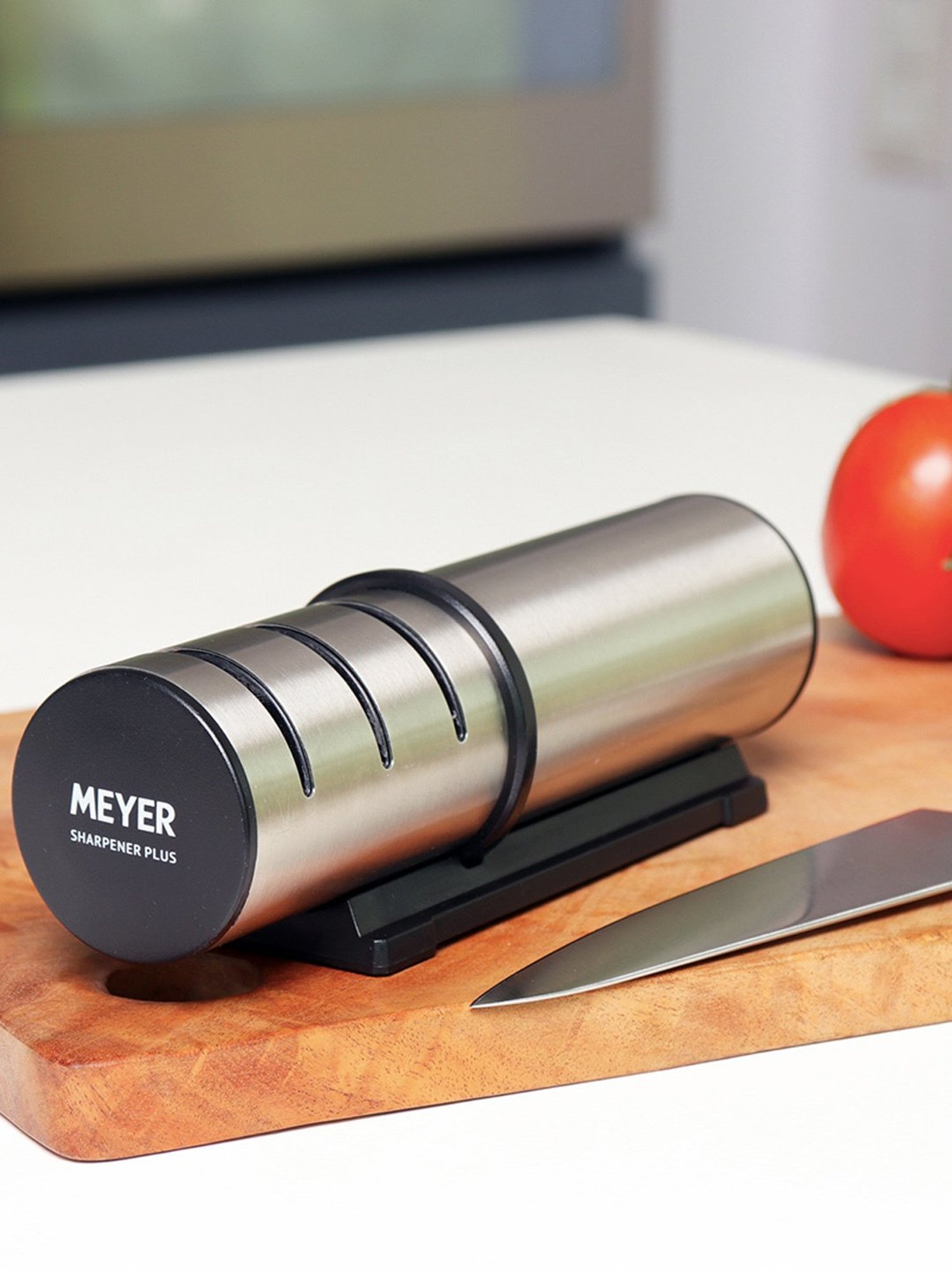 Meyer Stainless Steel Knife Sharpener 3 Stage Sharpening Tool for Kitchen