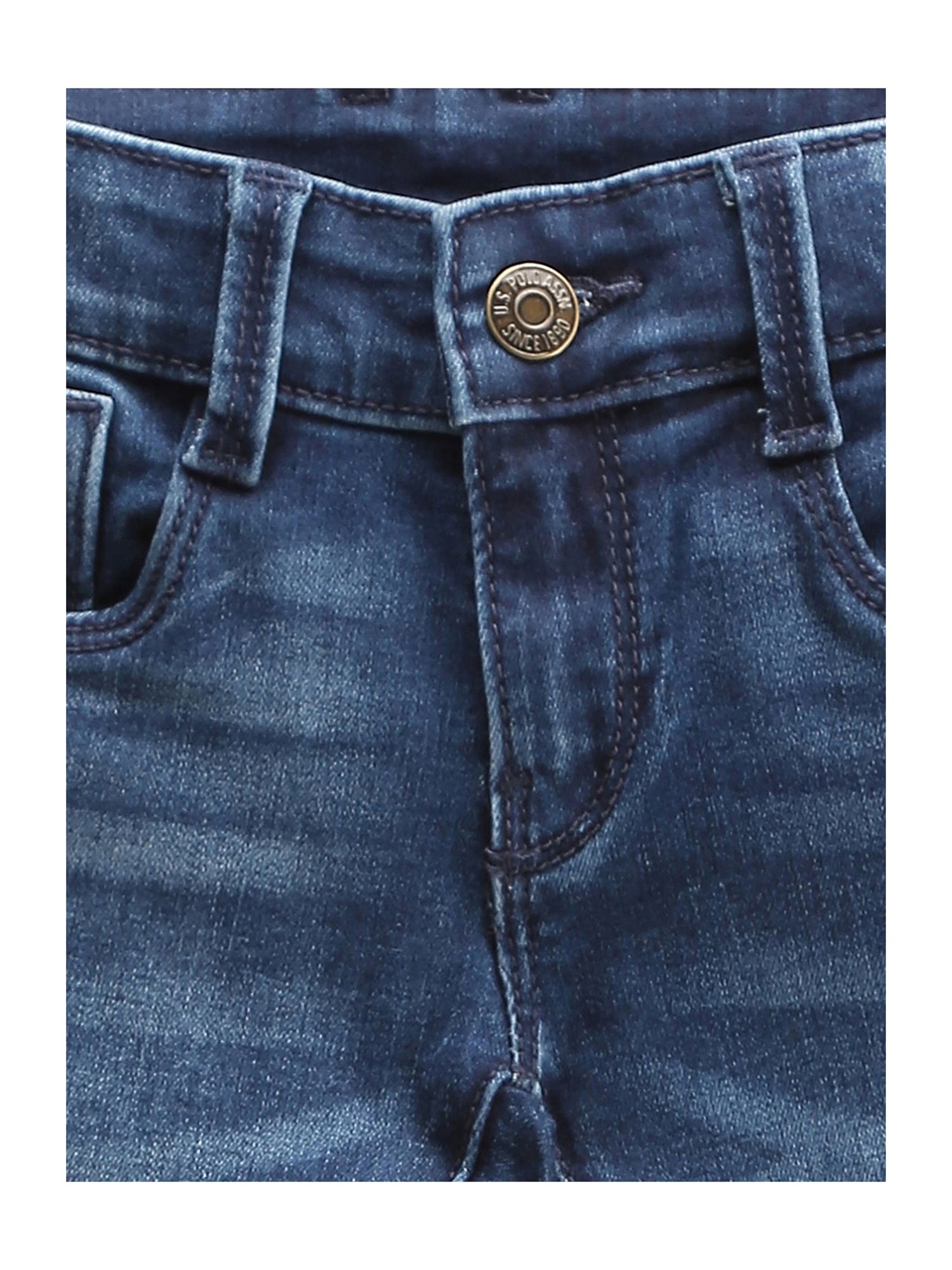 U.S. Polo Assn. Boys Blue Solid Jeans