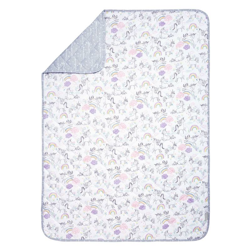 Trend Lab Reversible Baby Quilt - Playful Unicorns