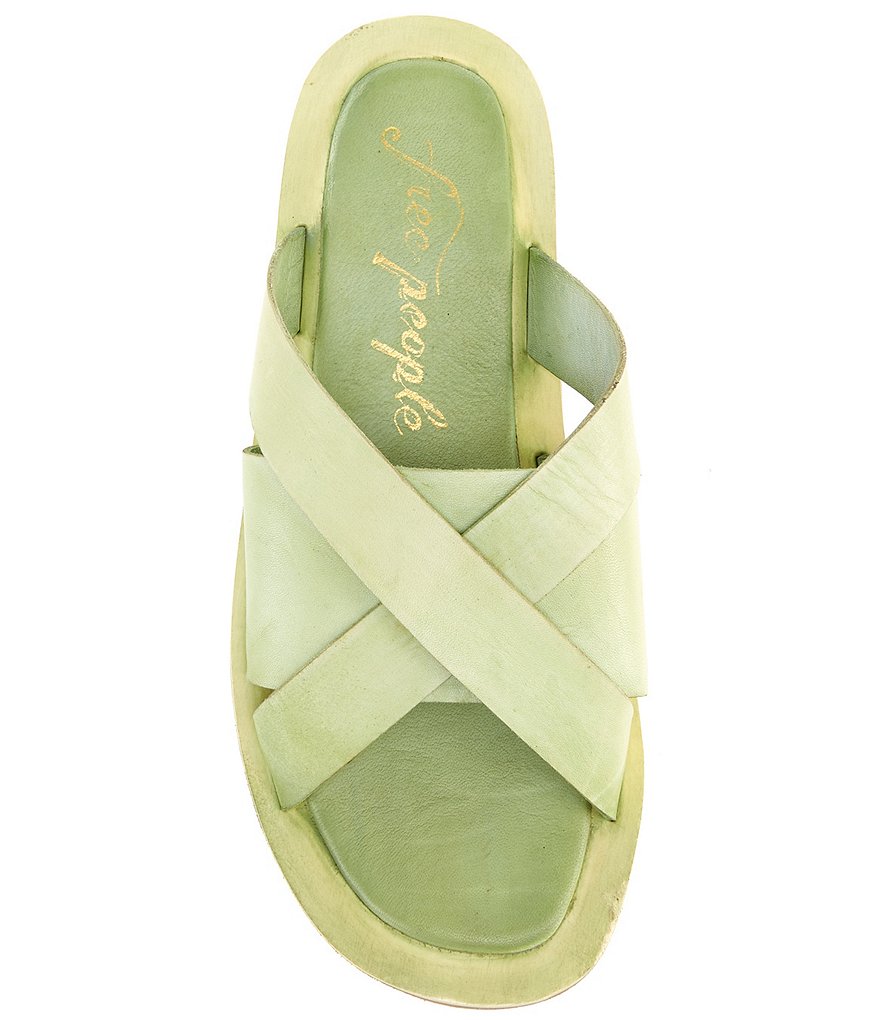 Free People Del Mar Woven Leather Slide Sandals