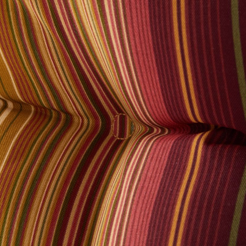 Set of 2 Kinnabari Stripe Outdoor High Back Chair Cushions - Kensington Garden