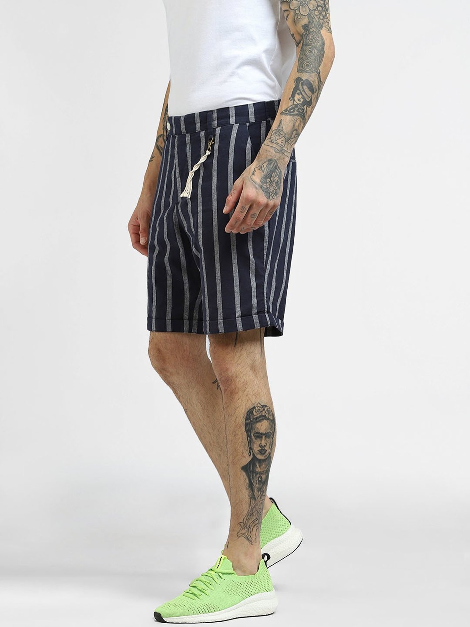 Jack & Jones Navy Striped Shorts