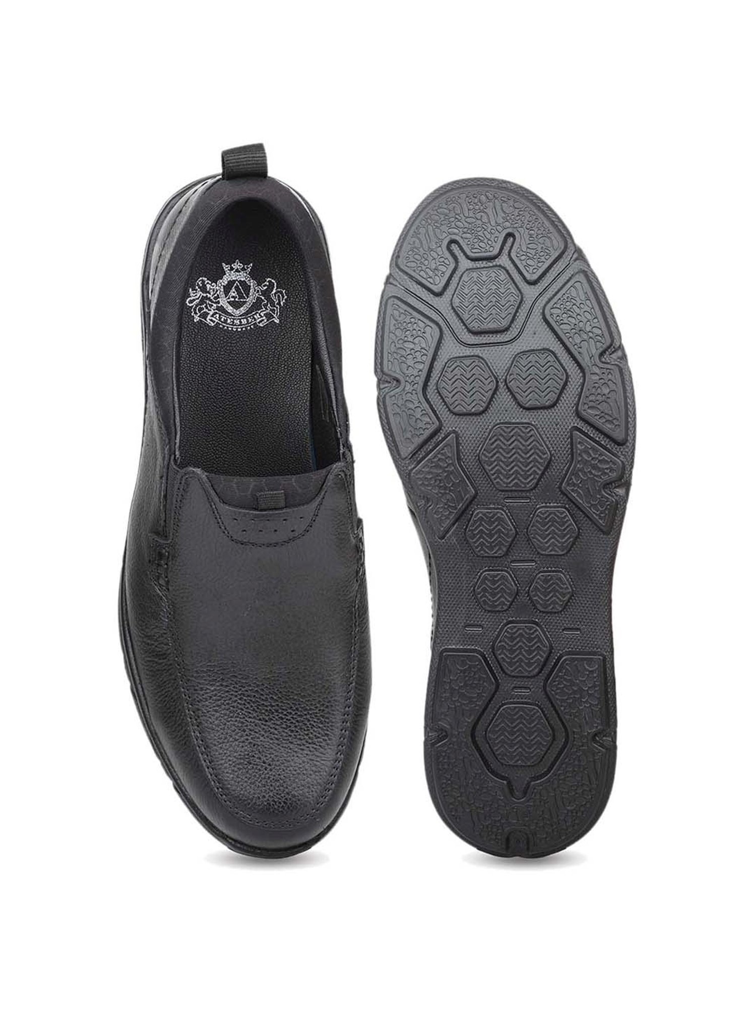 Atesber Men's Black Casual Loafers