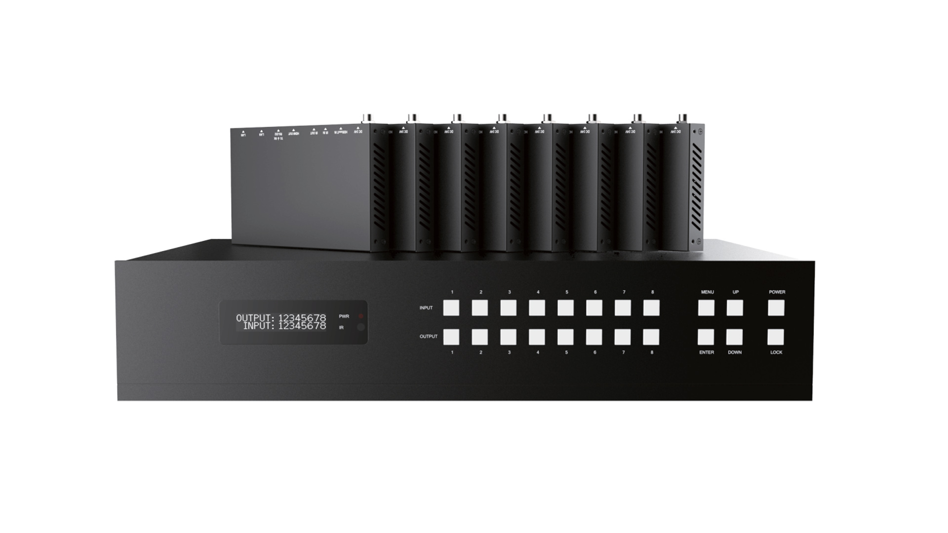 BZBGEAR 8X8 HDMI and HDBaseT Matrix Switch with Bi-directional IR and ARC Function