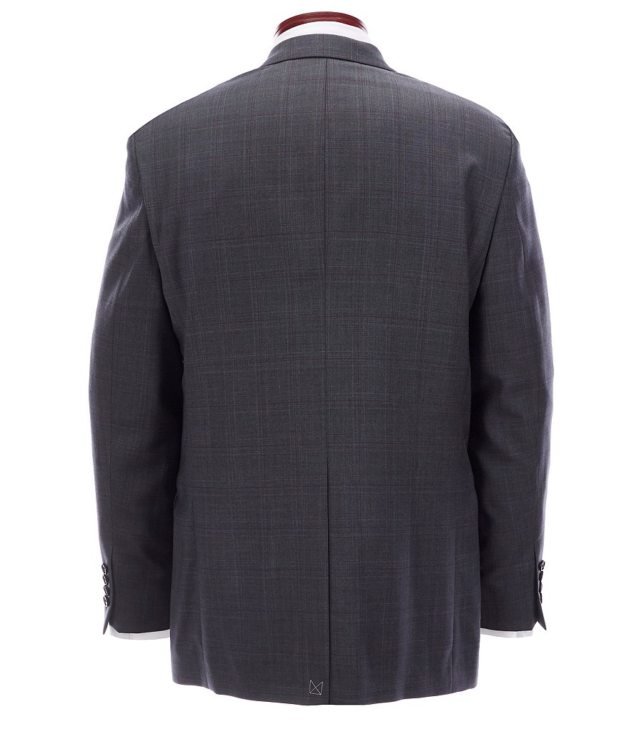 Ralph Ralph Lauren Classic Fit Pleated Charcoal Plaid Wool Suit