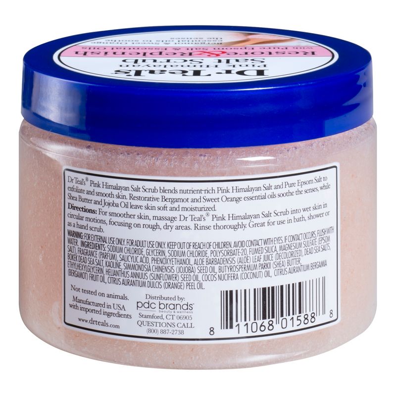 Dr Teal's Restore & Replenish Pink Himalayan Sea Salt Scrub - 16 fl oz