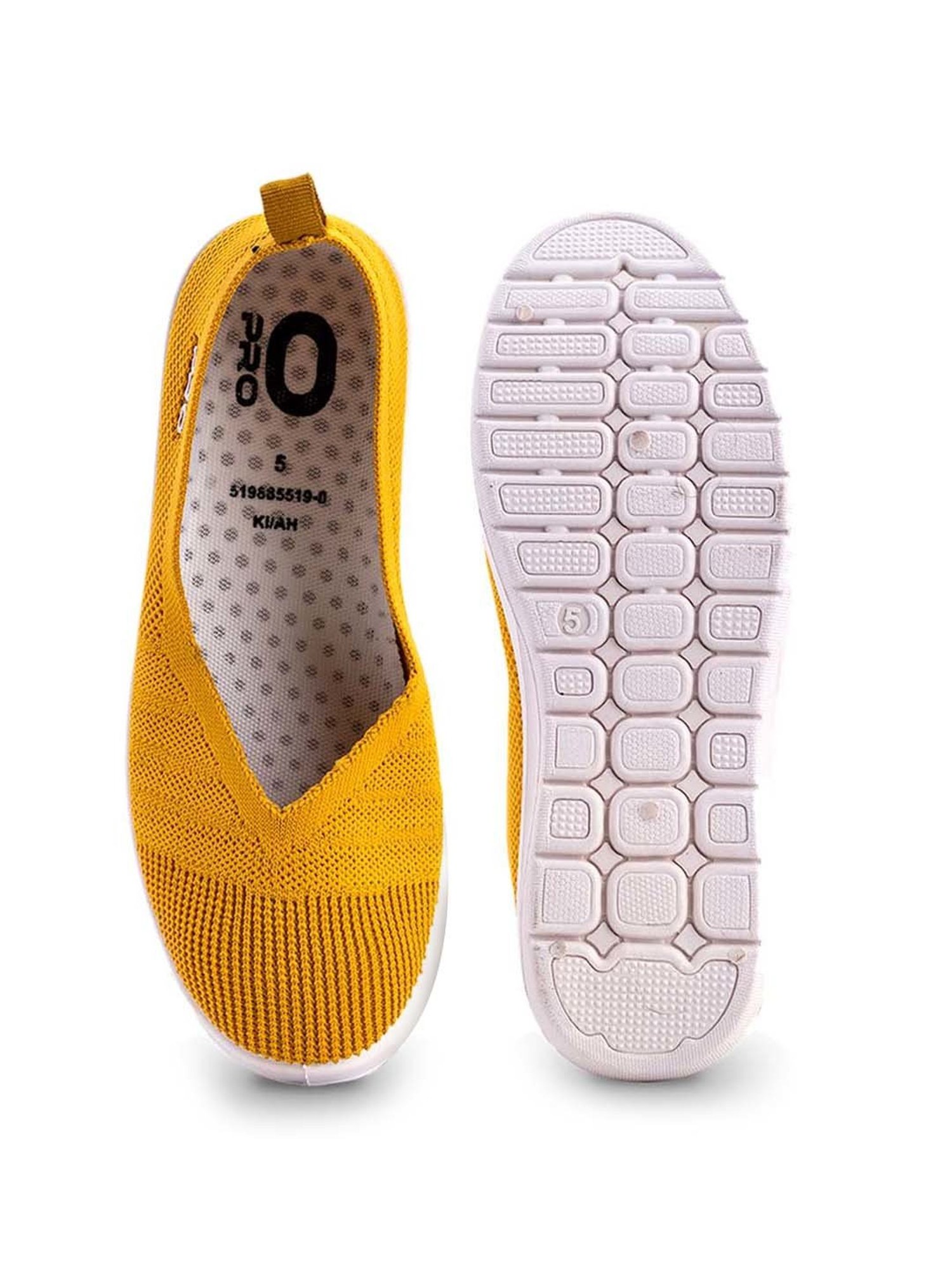 Pro by Khadim's Women's Yellow Flat Ballets