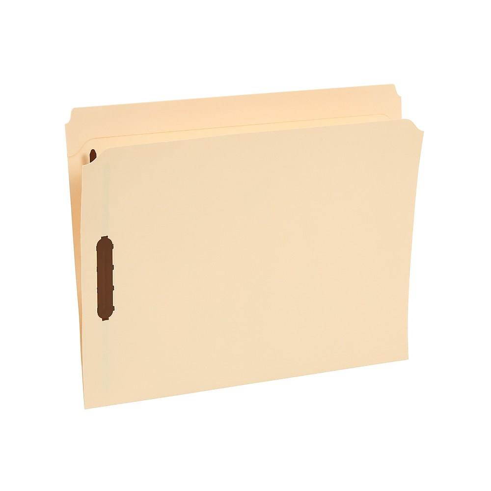 Staples Single-Tab Reinforced Fastener Folders Letter Manila 50/Box 813880