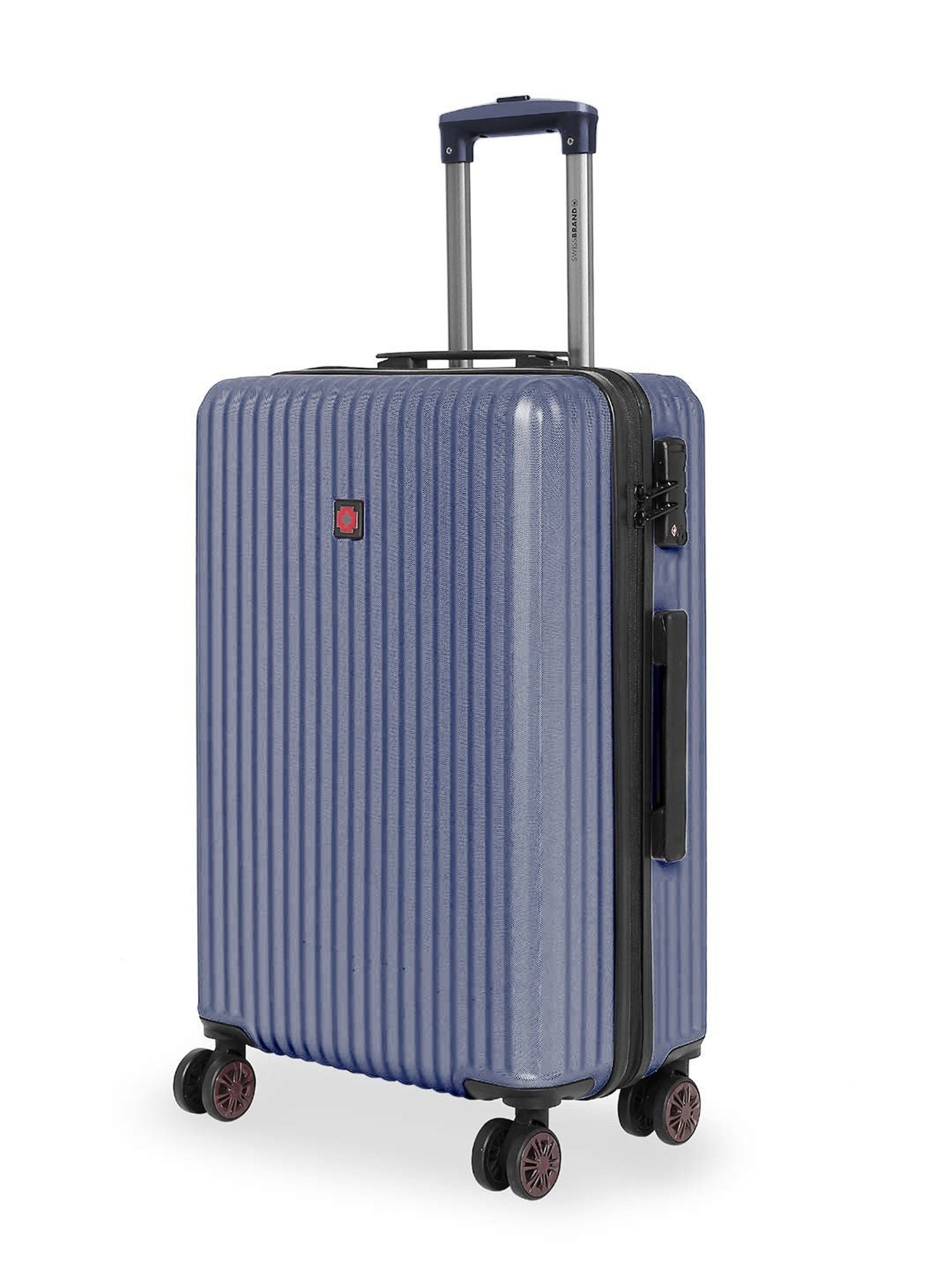 Swiss Brand Riga Grey Medium Hard Trolley Bag - 24 cm
