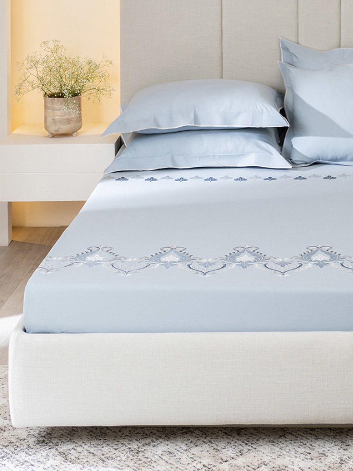 Maspar Purple 100% Cotton 200 TC Bed Sheet Set