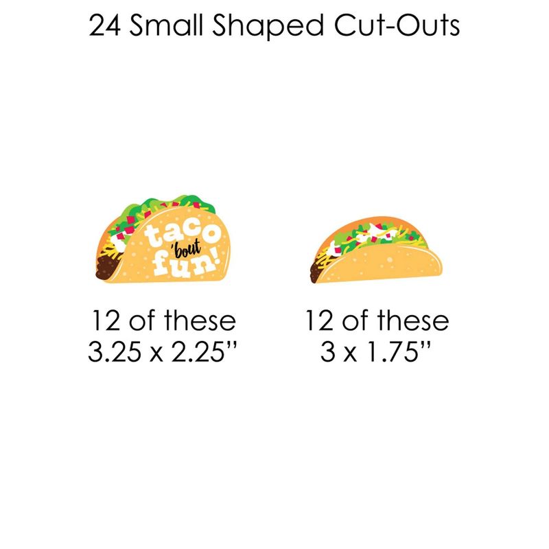 Big Dot of Happiness Taco 'Bout Fun - Mexican Fiesta DIY Decorations - Clothespin Garland Banner - 44 Pieces