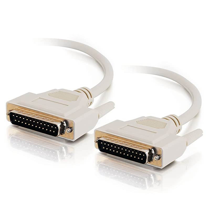 02665 DB25 MM Serial RS232 Cable Beige 6 Feet 182 Meters