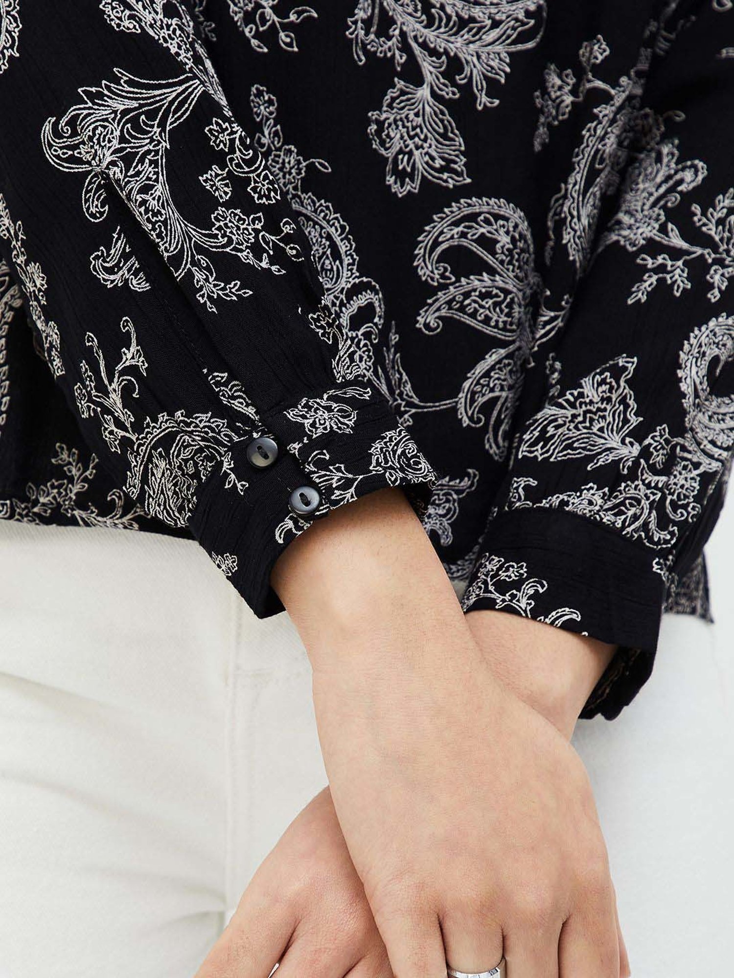 Fame Forever by Lifestyle Black Printed Top