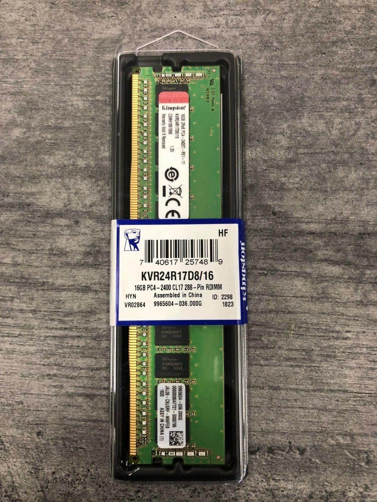 KVR24R17D8/16 KINGSTON 16GB (1X16GB) 2RX8 PC4-2400T DDR4 MEMORY