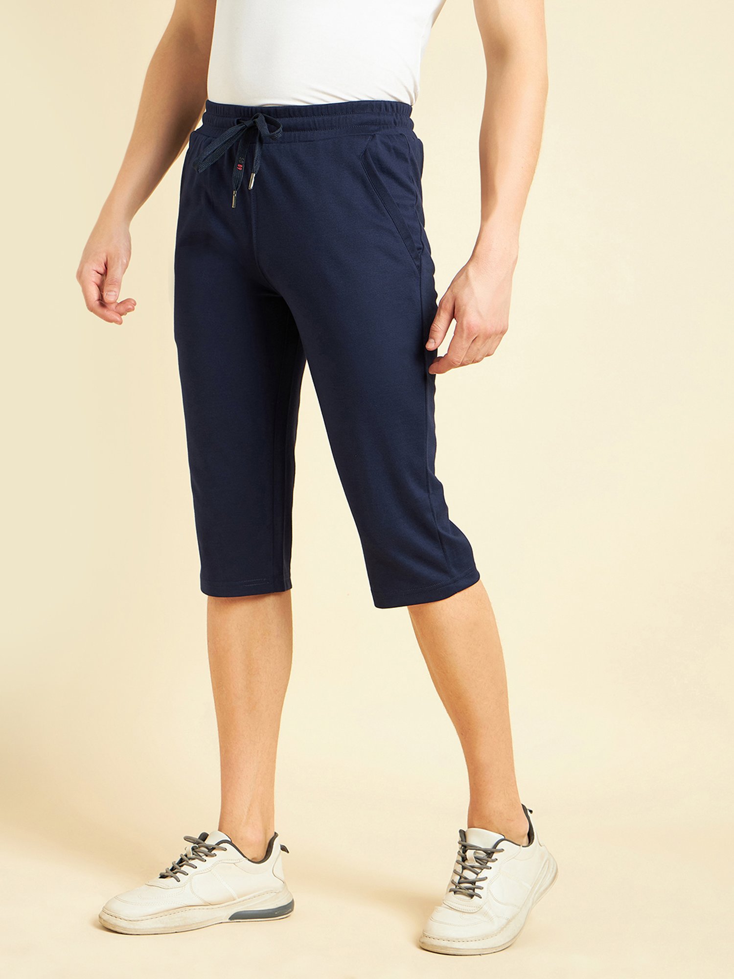 Sweet Dreams Navy Regular Fit Capris