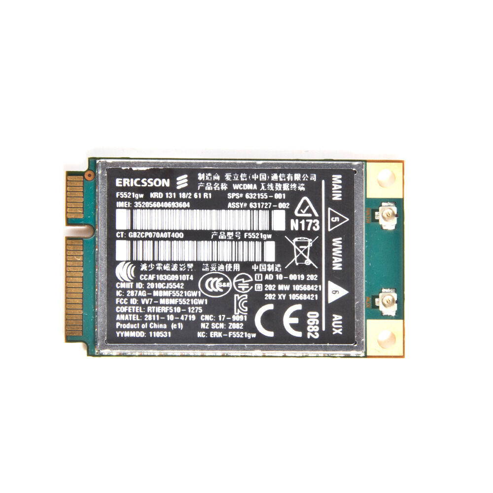 Unlocked HP Ericsson F5521GW HSPA+EDGE/GPRS/GSM 21Mbps 3G WWAN Card 632155-001