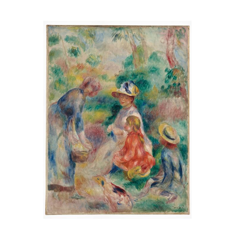 24" x 32" Pierre Auguste Renoir 'The apple seller' Unframed Canvas Art - Trademark Fine Art