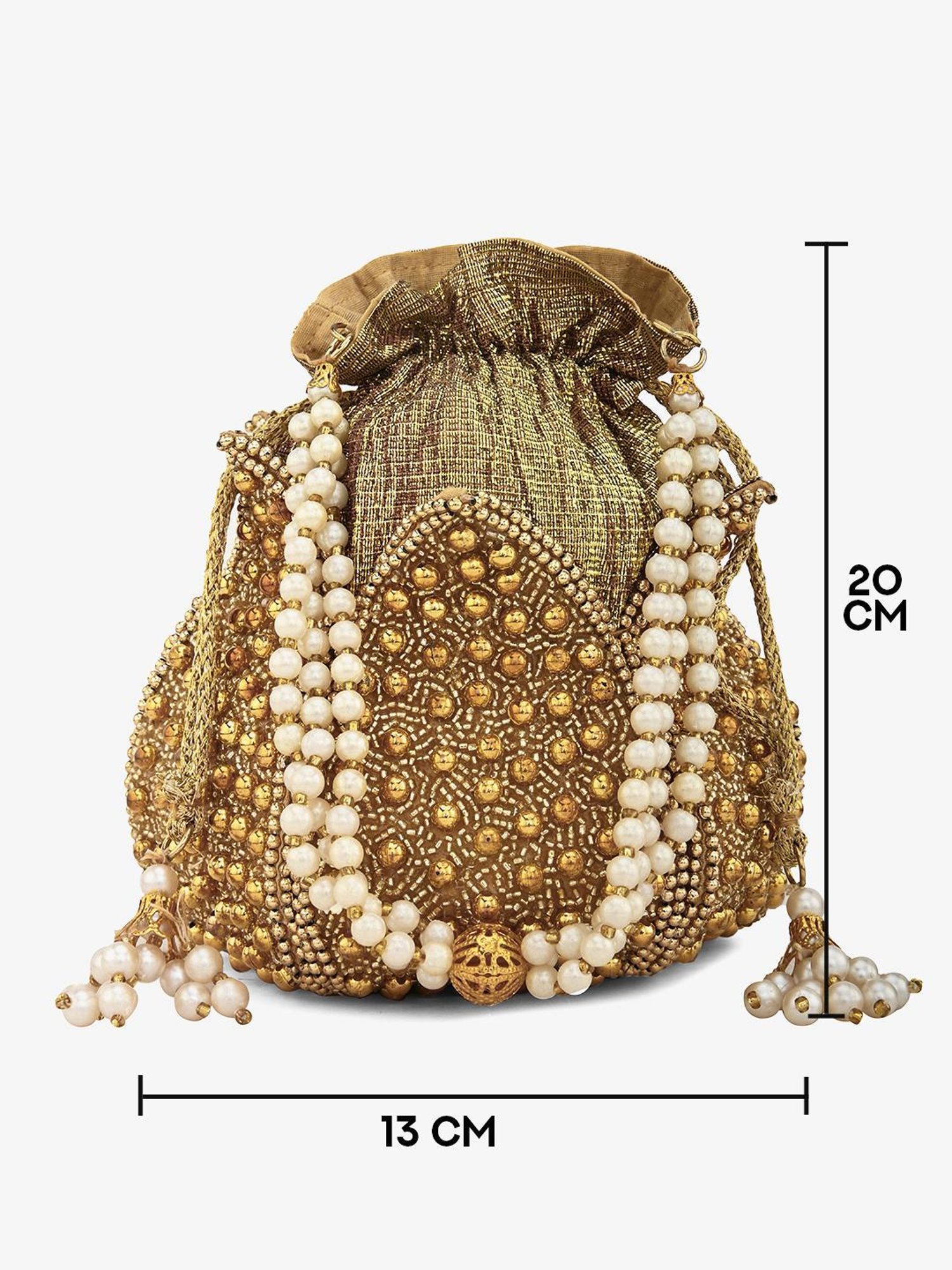 Gaurapakhi Golden Embellished Potli