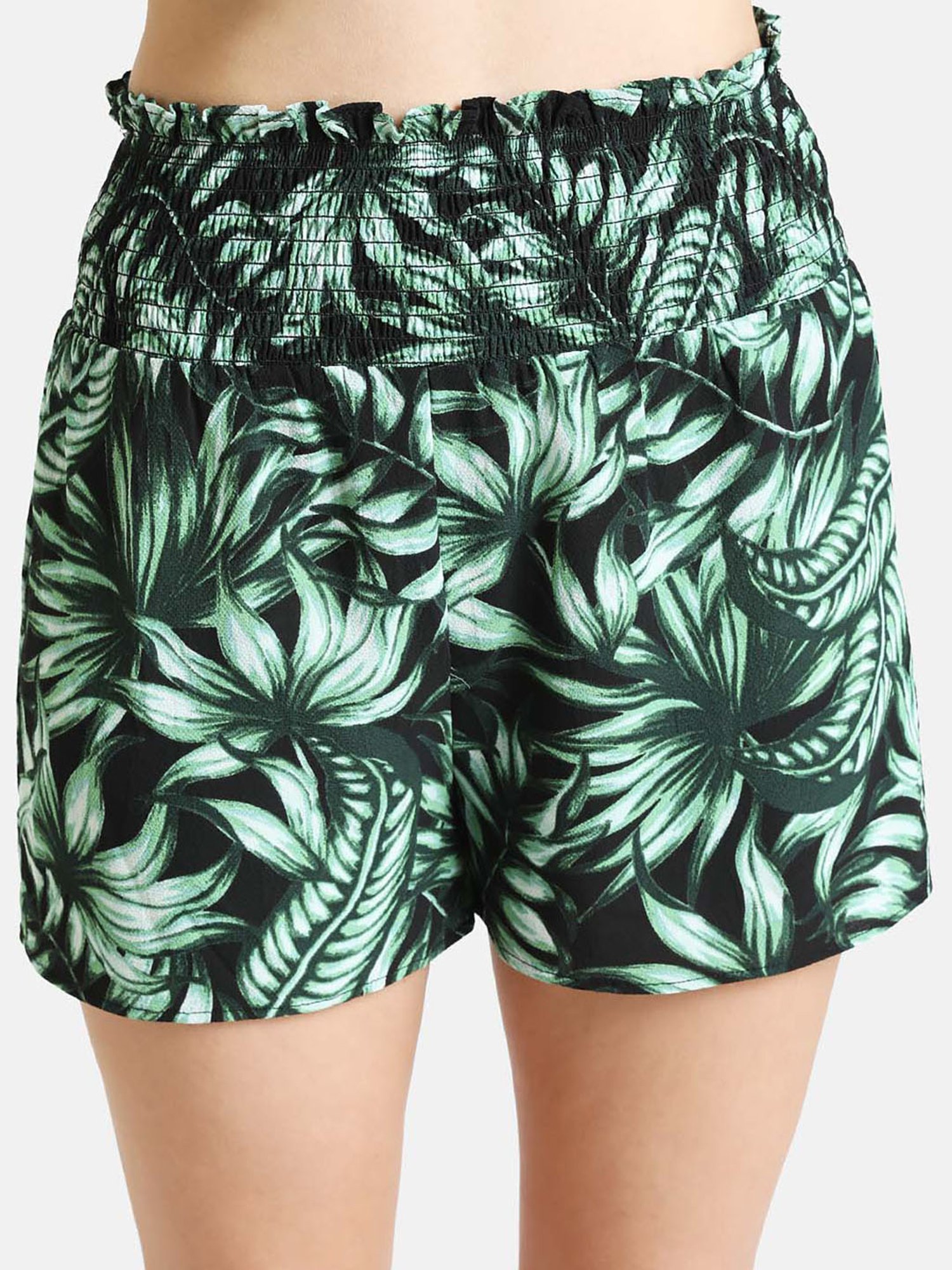 Kazo Black & Green Tropical Shorts