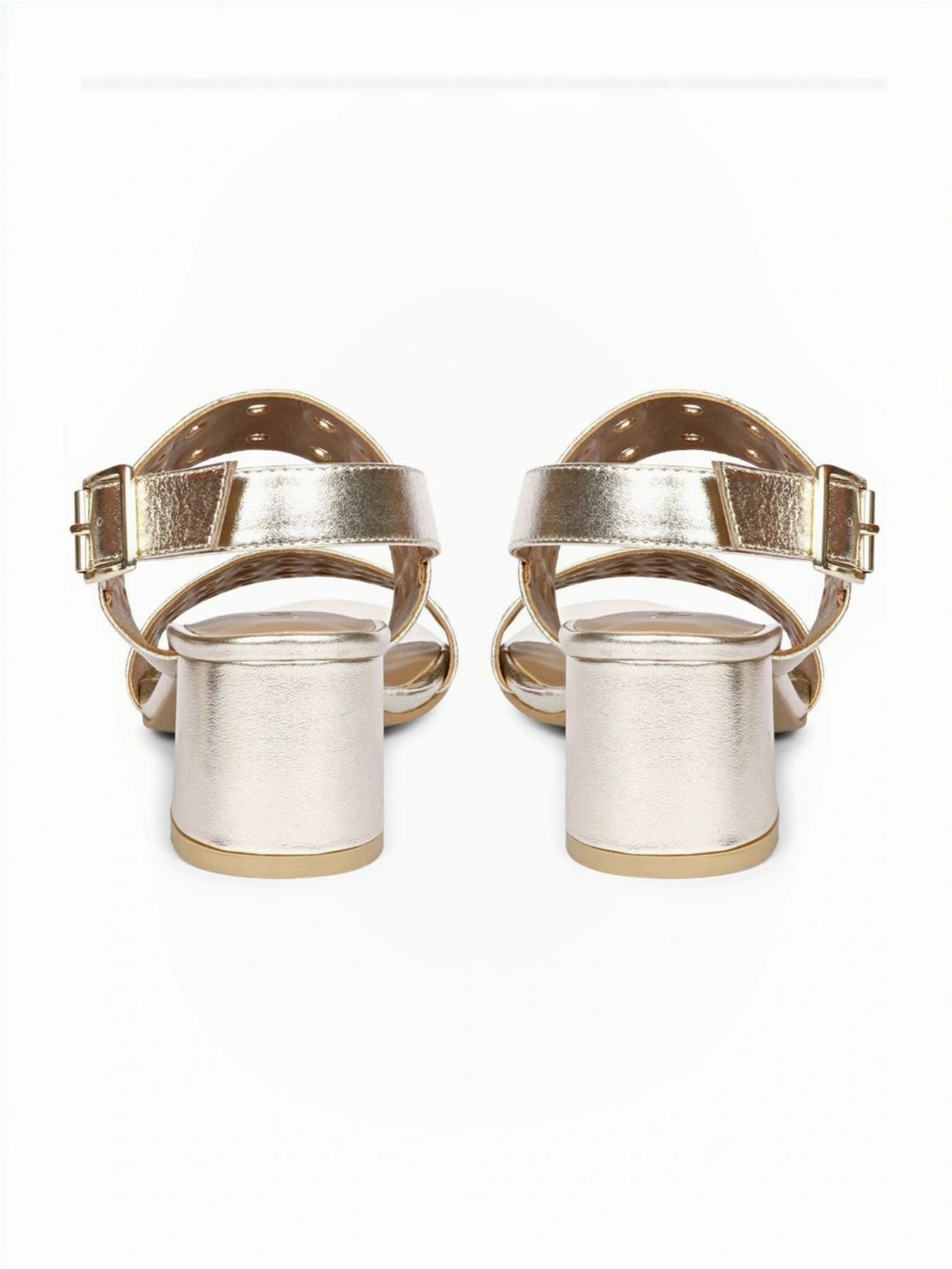 Saint G Women's Platin Metallic Back Strap Sandals