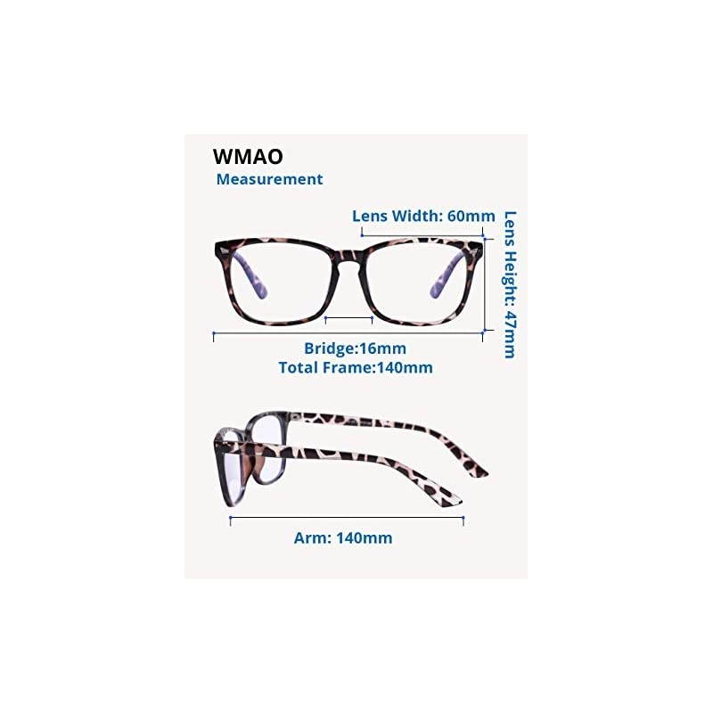 Light Blocking Glasses Square Nerd Eyeglasses Frame Anti Ray Computer Glasses Non Prescription blackwhiteLeopard