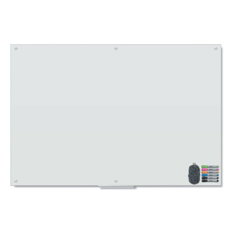 U Brands Magnetic Glass Dry Erase Board Value Pack, 72 x 48, White 3974U0001
