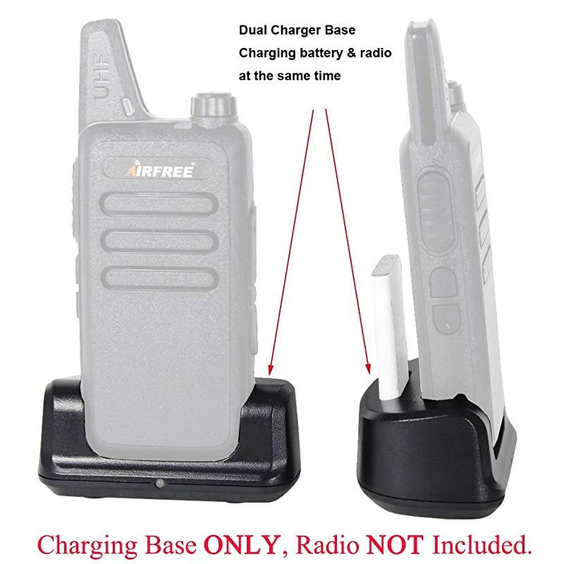 KDC1 Charger Base for Luiton LT316 Retevis RT22 Zastone X6 TIDRADIO TDM8 Zeadio ZSB1 NKTECH NKU1 Radtel RT10 Radioddity R1 AP100 Walkie Talkie 4 Pack