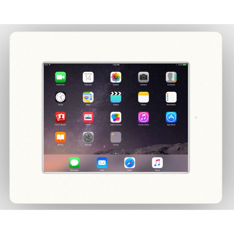 VidaMount White Home Button Covered Enclosure and Tilting VESA Slim Wall Mount [Bundle] compatible with iPad 2/3/4