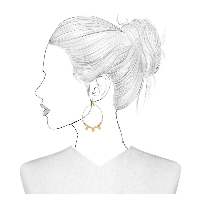 Open Drop Hoop Earrings - Universal Thread™ Gold