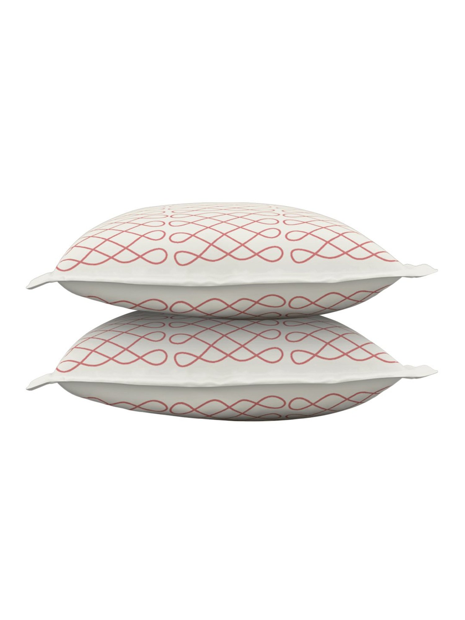 Petal Home Vellore White Cotton Pillow Covers - Set of 2