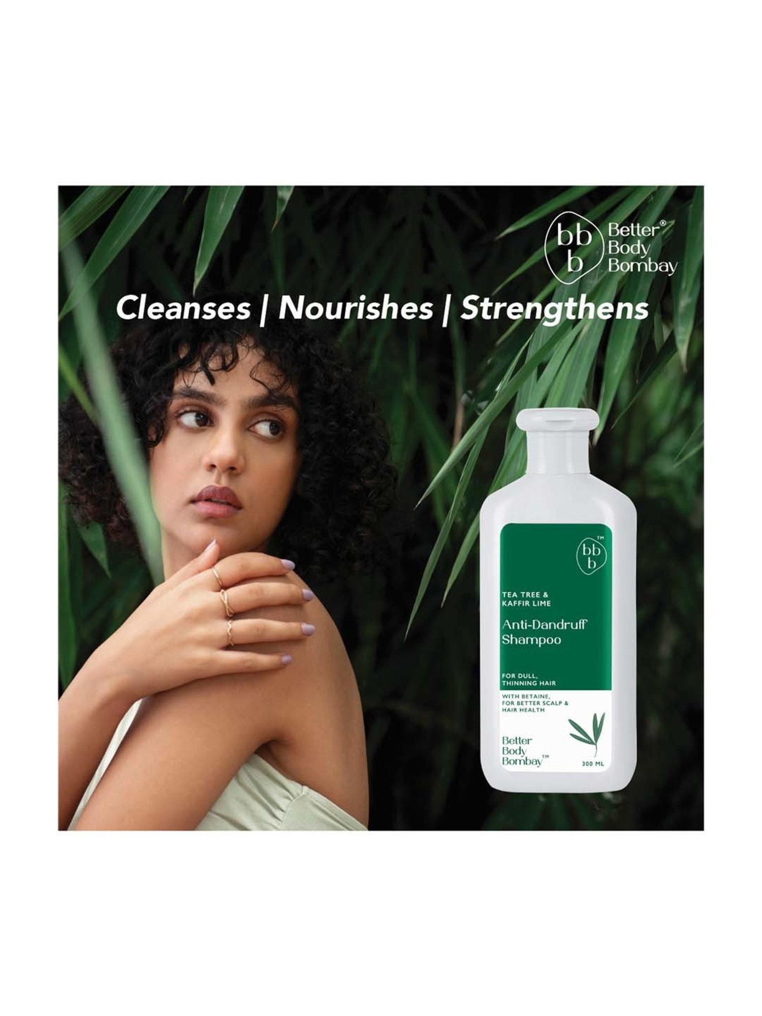 bbb Better Body Bombay Tea Tree & Kaffir Lime Anti-Dandruff Shampoo - 300 ml