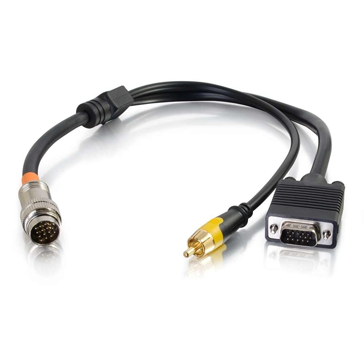 C2G 60112 RapidRun VGA (HD15) and Composite Video Flying Lead (1.5 Feet, 0.45 Meters)