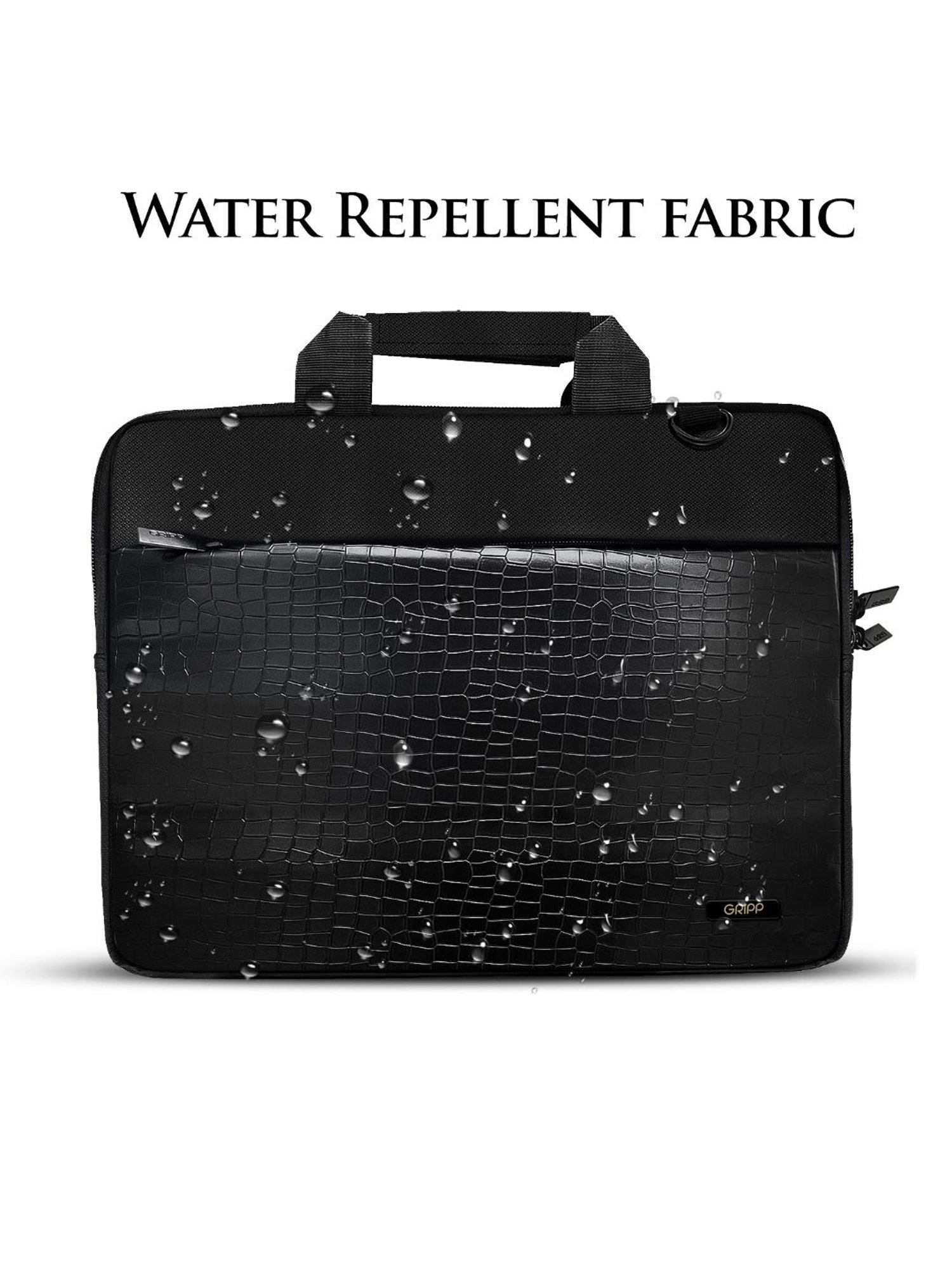 Gripp Croc Compact Fleet Executive Business Laptop & Tablet Bag For Macbook 13.3 & 14 (Black)