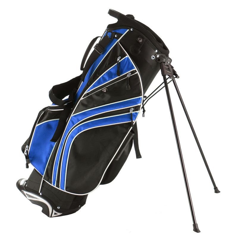 Costway Golf Stand Cart Bag Club w/6 Way Divider Carry Organizer Pockets Storage Blue
