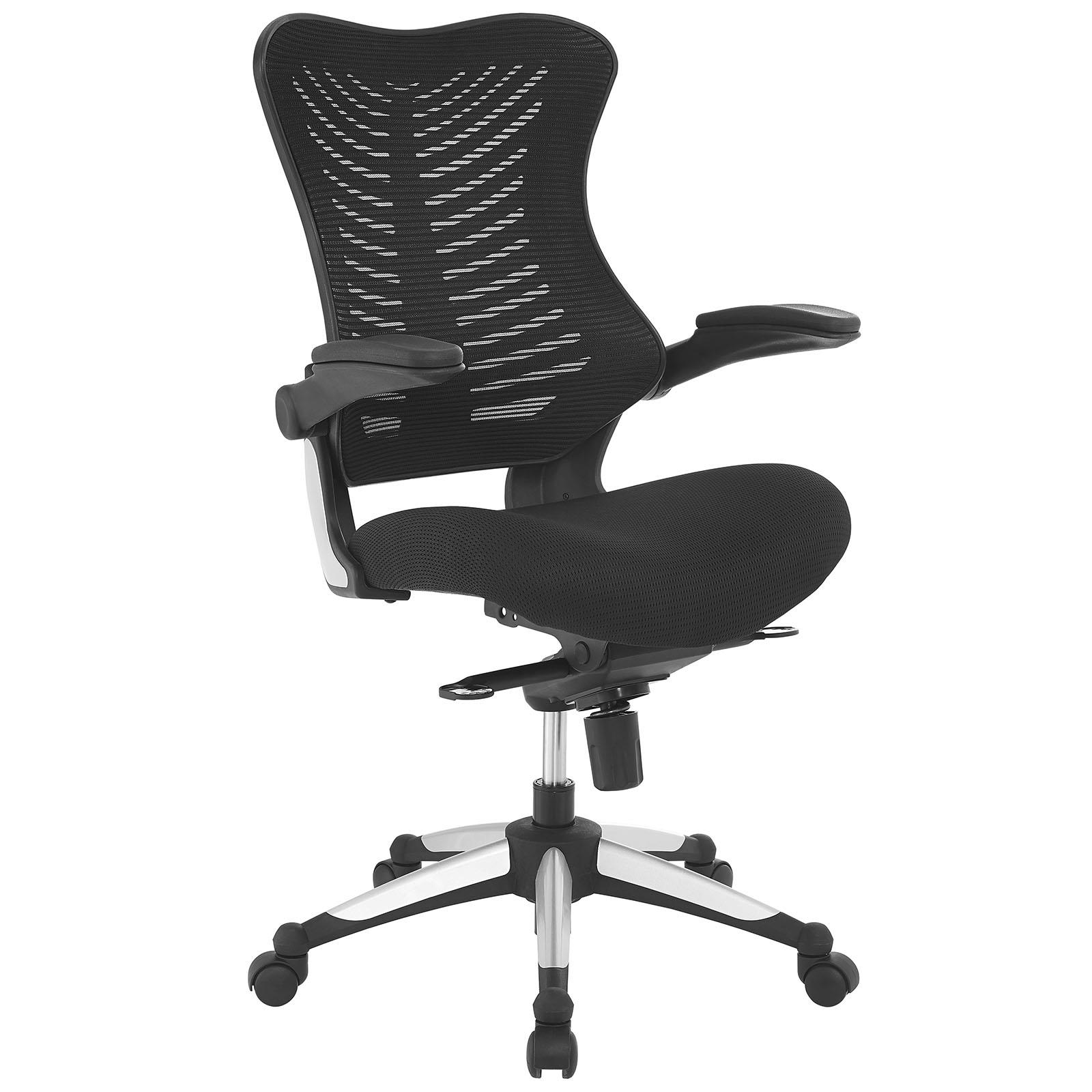 Modway EEI-2285-BLK 42 H x 27.5 W x 26.5 L in. Charge Office Chair, Black
